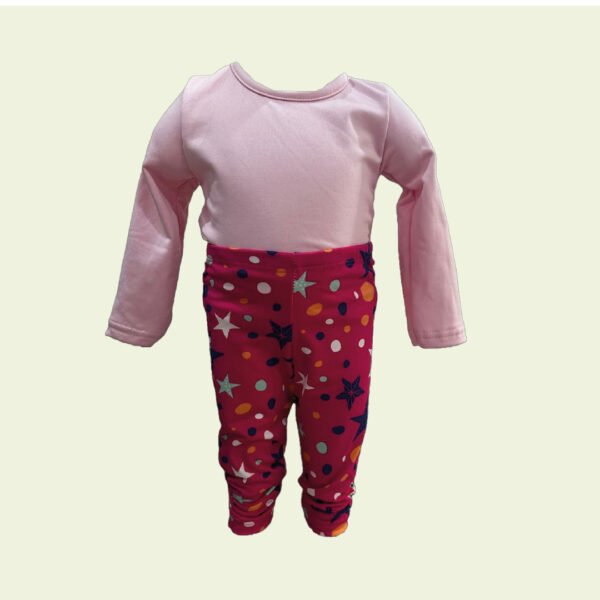 Calza de bebé nena rosa con estrellas – diseño colorido y cómodo - Image 2