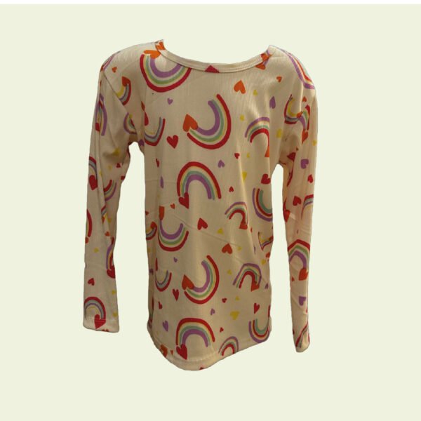 Camiseta manga larga arcoíris para nena – Alegre y llena de color - Image 2