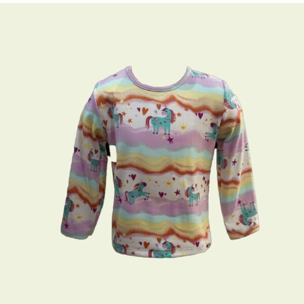 Camiseta de bebé nena con unicornios – diseño colorido y suave - Image 2