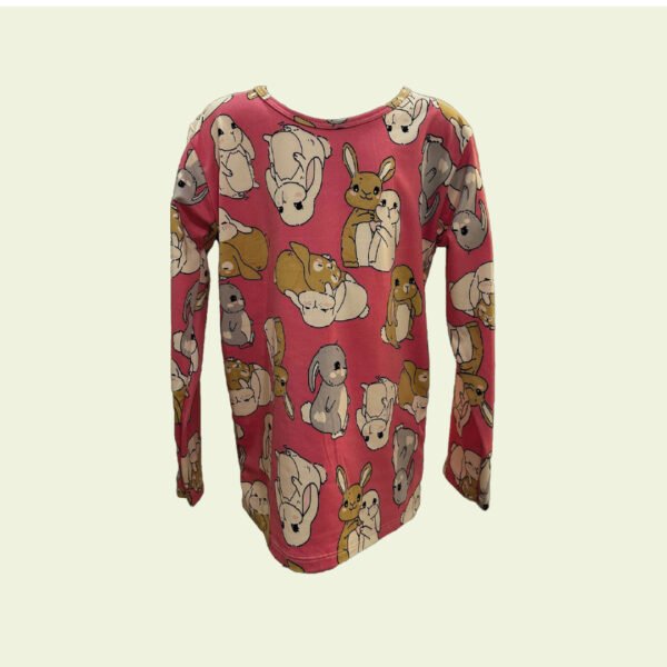 Camiseta Rosa de Manga Larga para Nena con Estampa de Conejos - Image 2