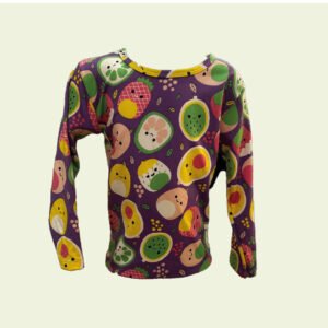 Camiseta de Nena con Frutitas Divertidas – Manga Larga y Estilo Colorido