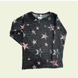 Camiseta de Nena con Estrellas - Manga Larga y Estilo Urbano