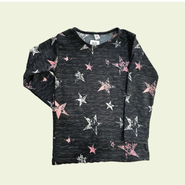 Camiseta de Nena con Estrellas - Manga Larga y Estilo Urbano