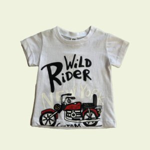 Remera de bebé Wild Rider – diseño motoquero divertido