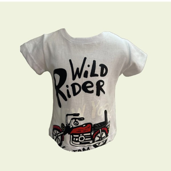 Remera de bebé Wild Rider – diseño motoquero divertido - Image 2
