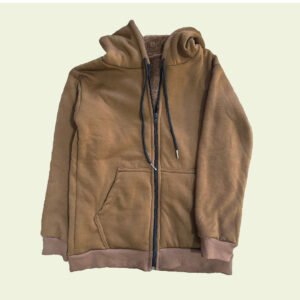 Campera marrón forrada en corderito para nene – Abrigo térmico clásico