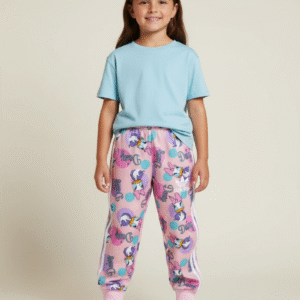 Pantalón Deportivo Infantil Estilo Daisy – Jogger Rosa para Nena