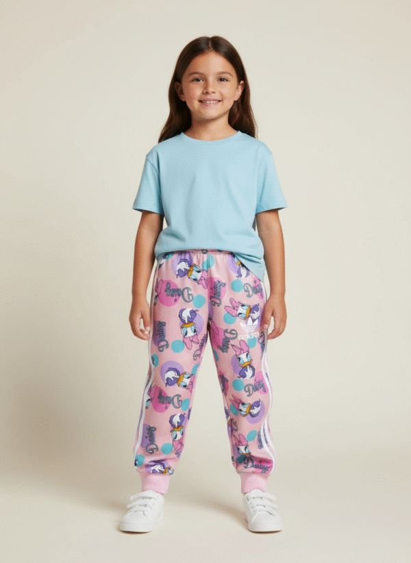 Pantalón Deportivo Infantil Estilo Daisy – Jogger Rosa para Nena