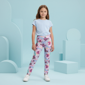 Calza Rosa para Nena con Corazones y Frases – "Believe in Yourself"