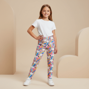 Calza Arcoíris y Nubes para Nena – Estilo Divertido y Súper Cómodo