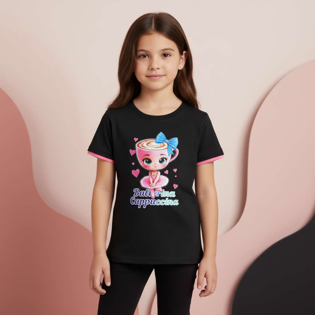 🩰 Remera de Niña – Ballerina Cappuccina - Image 2
