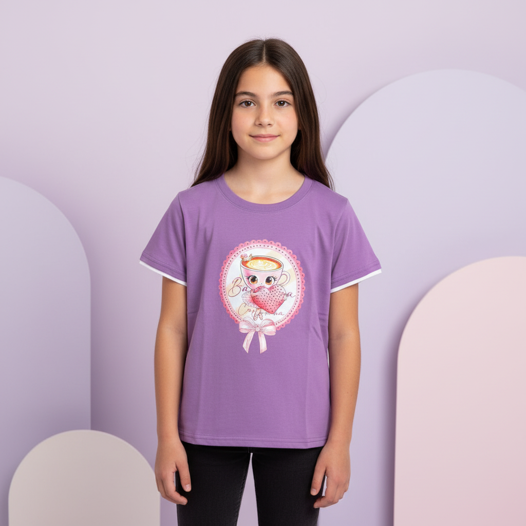 🩰 Remera de Niña – Ballerina Cappuccina - Image 3