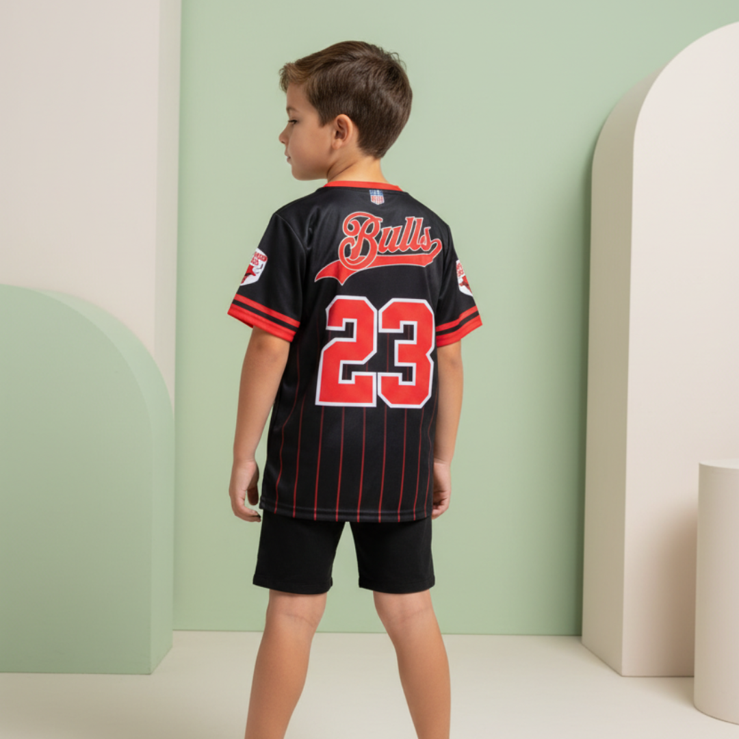 Conjunto Nene Chicago Bulls Remera Estampada y Short Deportivo - Image 2