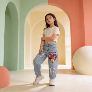 Jean largo de nena con estampa Huntrix