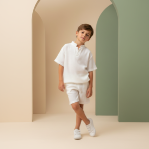 Conjunto Nene Lino Negro – Remera y Short