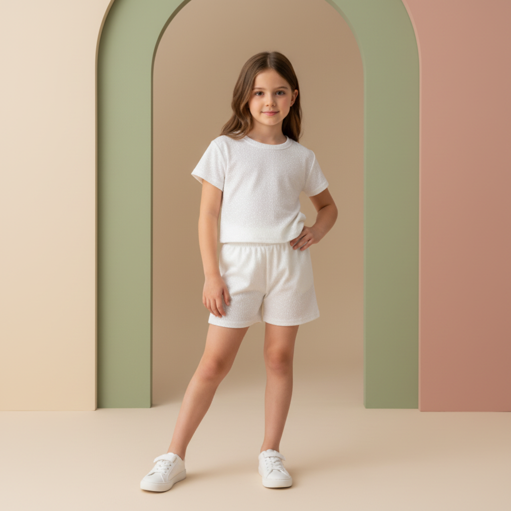 Conjunto Nena Remera + Short con Brillo