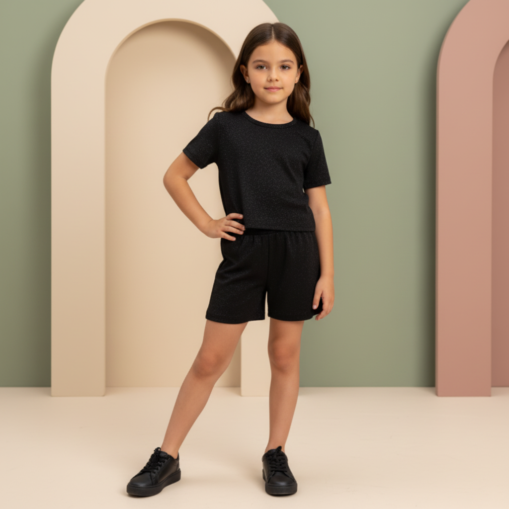 Conjunto Nena Remera + Short con Brillo - Image 2