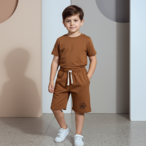 Bermuda de Nene con Cintura Elastizada y Cordón