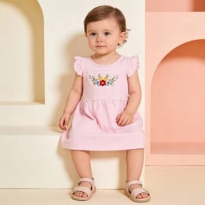 Vestido Bebé Bordado Flores