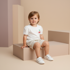 Remera de Nena con Bordado de Cereza