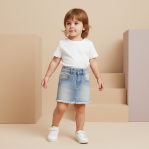 Pollera Bebé de Jean con Strass