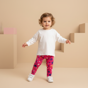 Calza Larga Bebé Estampada Estrellas