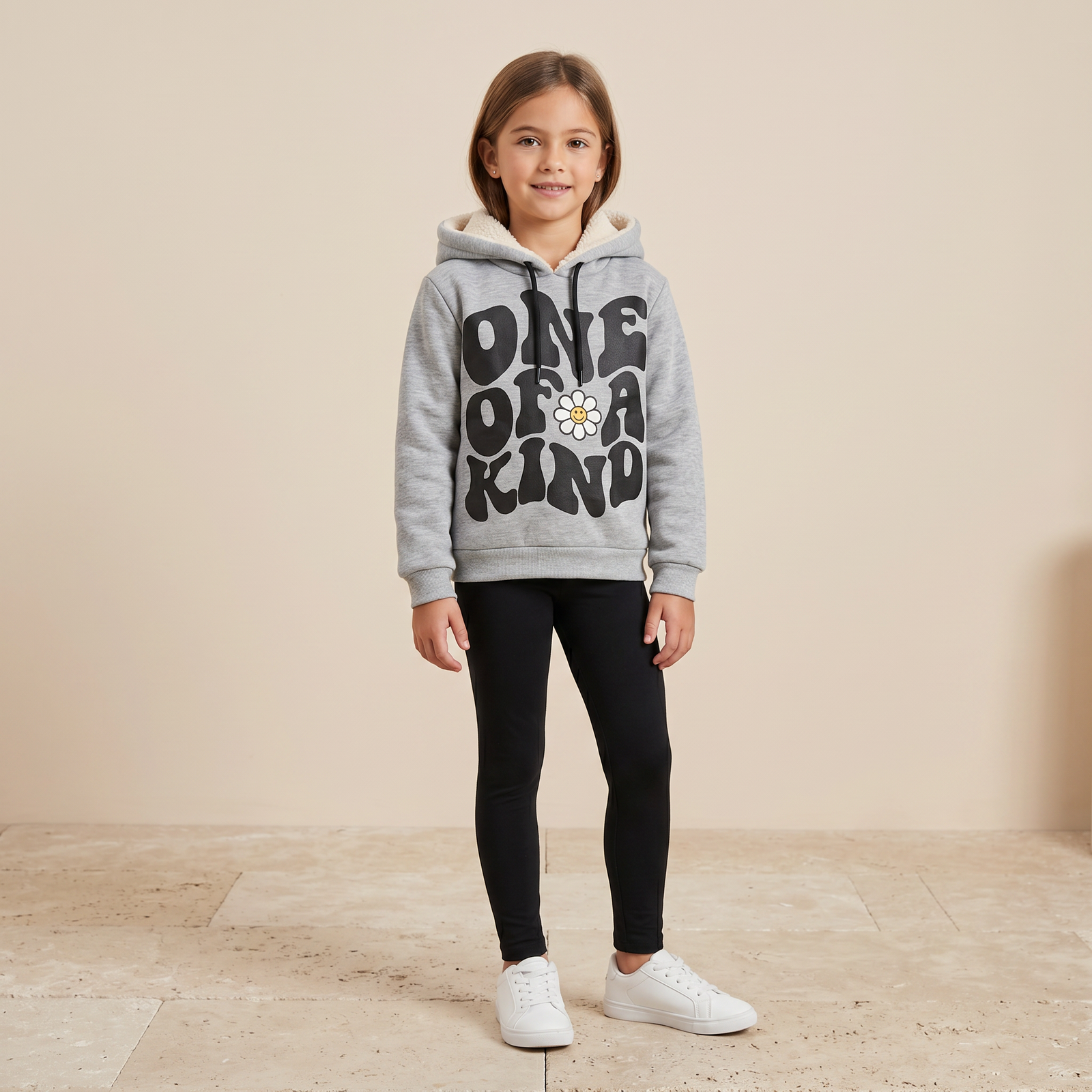 Buzo con Capucha “One of a Kind” con corderito