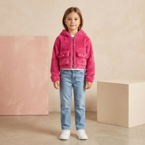 Buzo Crop Plush con Capucha