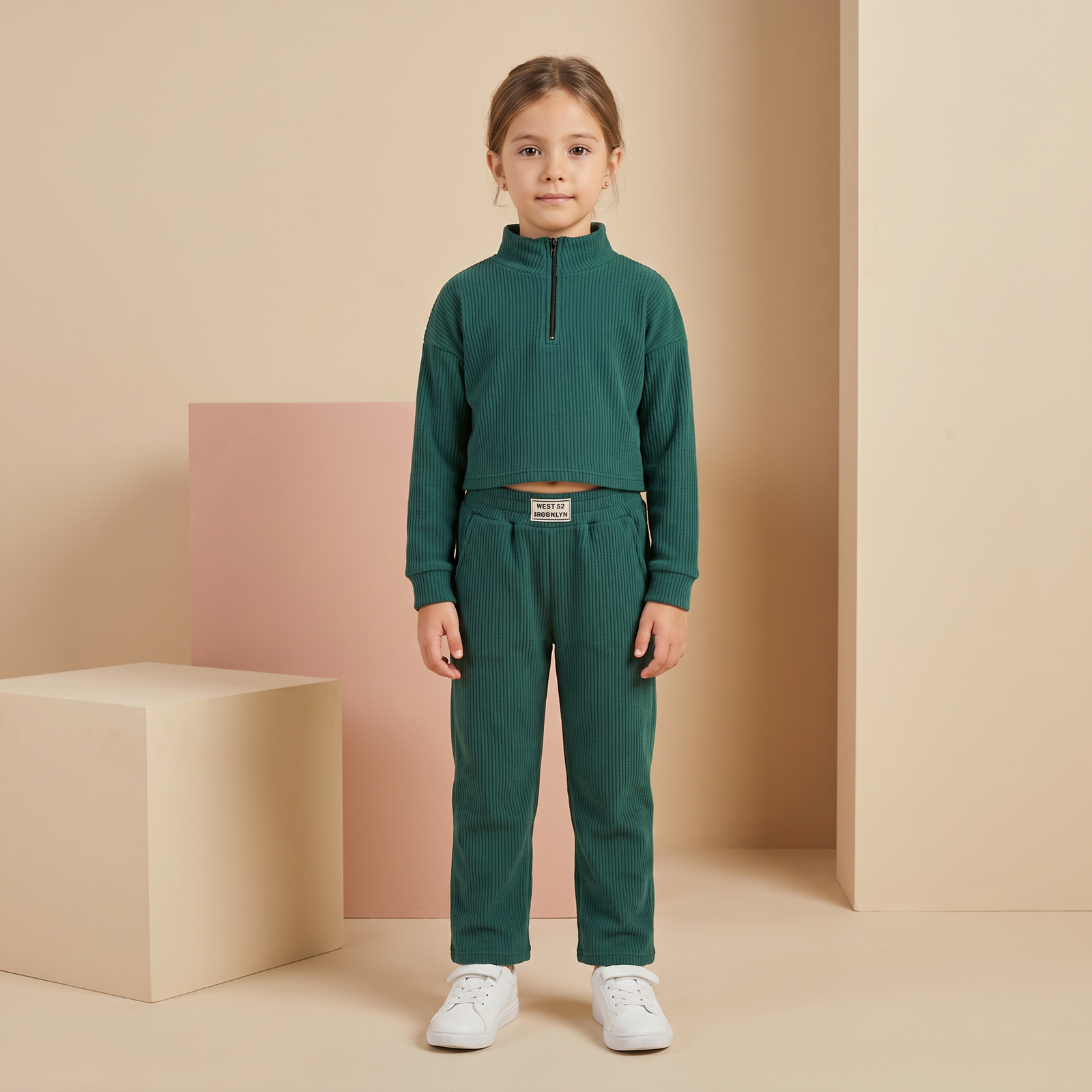Conjunto Rib Crop con Medio Cierre - Image 2